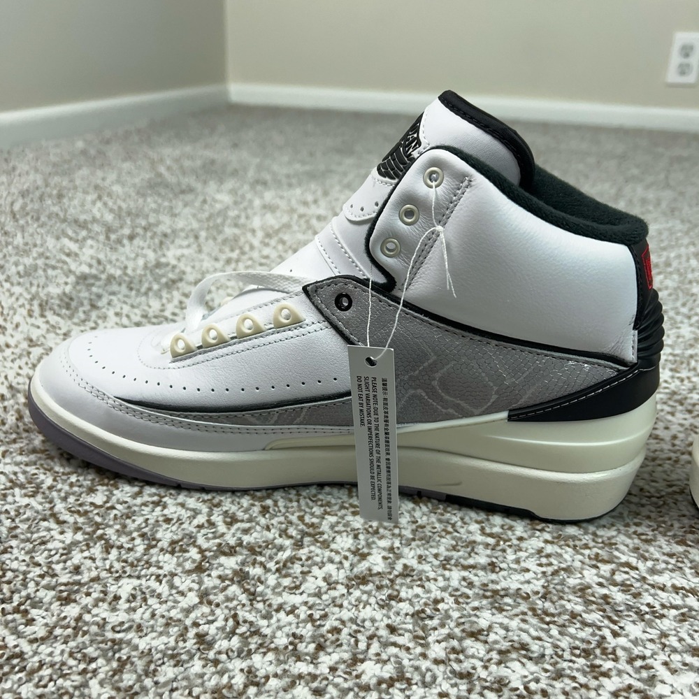 Jordan Shoes Mens Size 10.5 White Air Jordan 2 Retro Python Basketball Sneaker - Picture 6 of 13